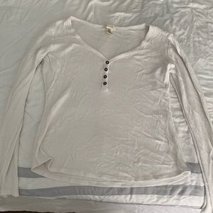 Pre-loved white long sleeve tee - woman